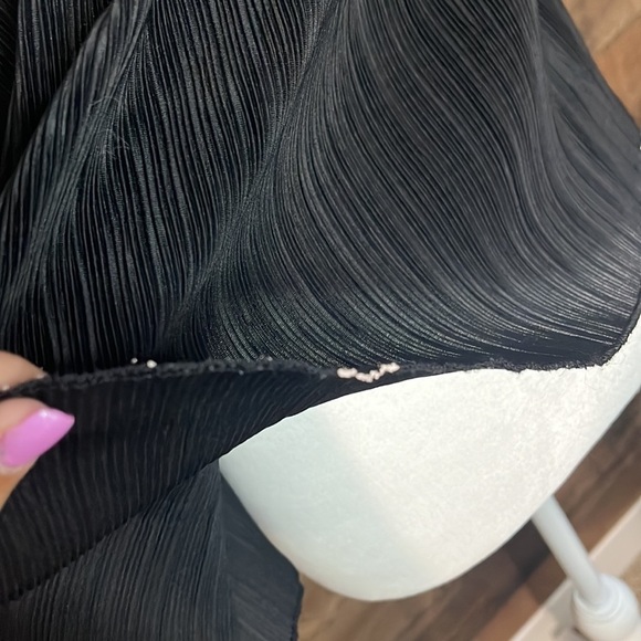 Madewell Nicole Pleated Ruffle Tank Size Medium Black - Picture 5 of 5